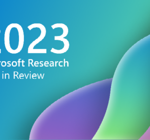 Ilustración de la retrospectiva de 2023 de Microsoft Research