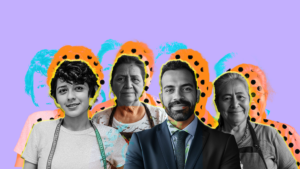 Personas posando de frente a la cámara