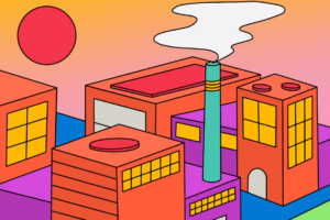 Ilustración de una fábrica
