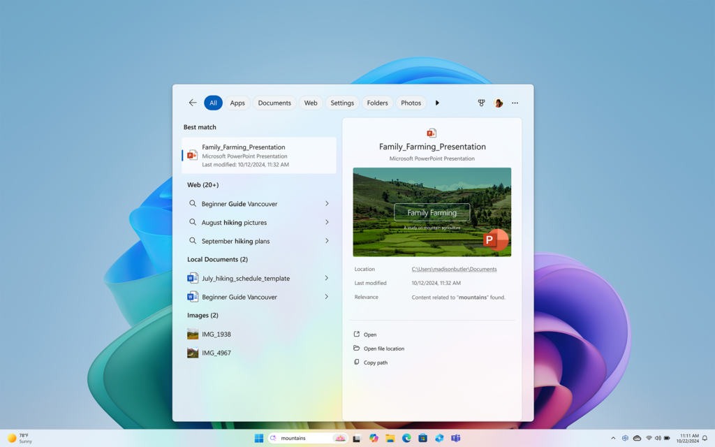 Interfaz de usuario mejorada de Windows