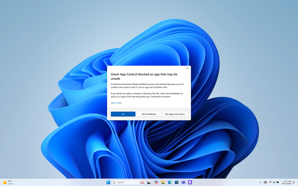 Control inteligente de aplicaciones en Windows 11