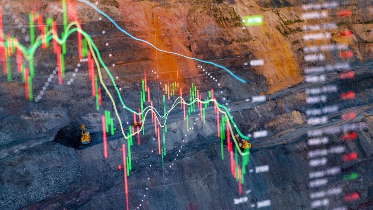 Un gráfico en una pantalla